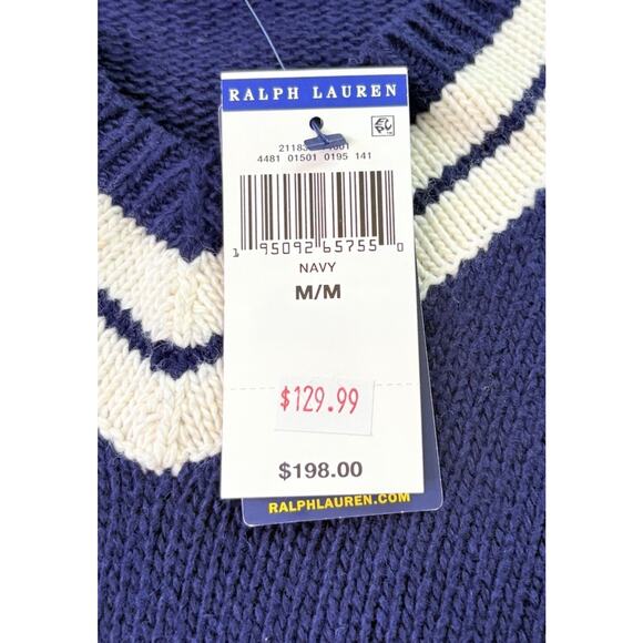 Polo Ralph Lauren Girls Cotton Cashmere Cricket Sweater Short Sleeve Size Med - Picture 6 of 8